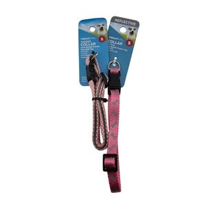 Vibrant‎ Life Dog Collar Bundle Padded Reflective Pink Styles Size S